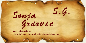 Sonja Grdović vizit kartica